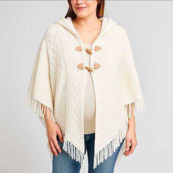 MIXIT Mommy and Me Pink Knit Poncho Set, One Size - Picture 2 of 13